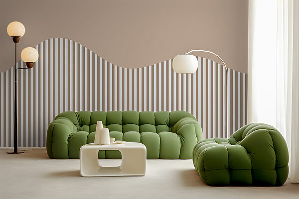 Brown and white striped background Wall murals Brown and white striped background