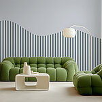 Wall murals Grey and white striped background