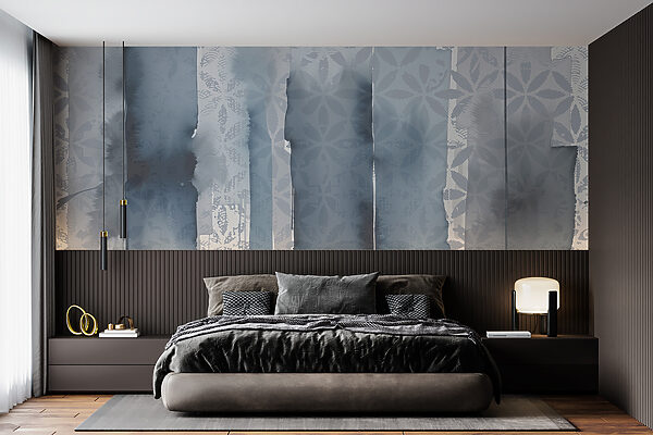 Shadows merge with icy patterns Wall murals Shadows merge with icy patterns