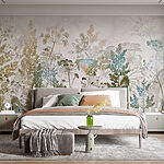 Wall murals Butterflies on a plant