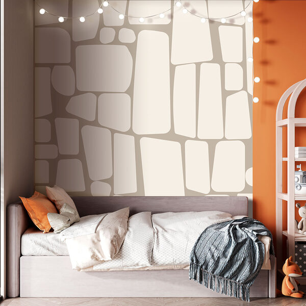 Wall mural Wall mural White and tan rectangles (SKU: w08295)