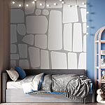 Wall murals White rectangular shapes on a gray background