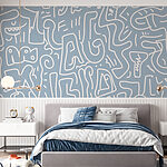 Wall murals Pattern of white lines
