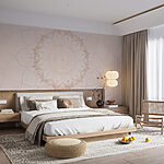 Wall murals Circular pattern on a white surface