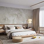 Wall murals Monochrome leafy elegance.