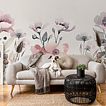 Wall murals Elegant Floral Watercolor Harmony