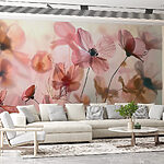 Wall murals Delicate Dance of Dreamy Blossoms