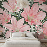 Wall murals Pattern of pink flowers