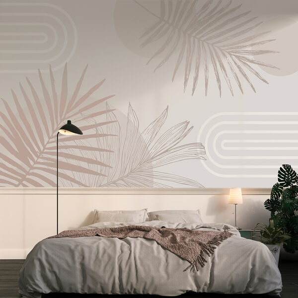 Neutral tones with geometric shapes Wall murals Neutral tones with geometric shapes