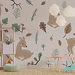 Wall murals Pattern of deer and leaves