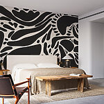 Wall mural Black and white pattern