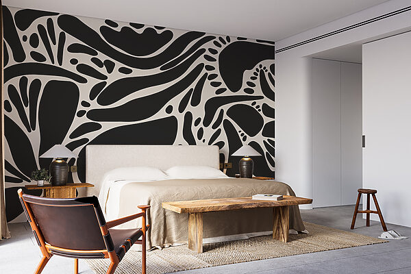 Wall mural Black and white pattern