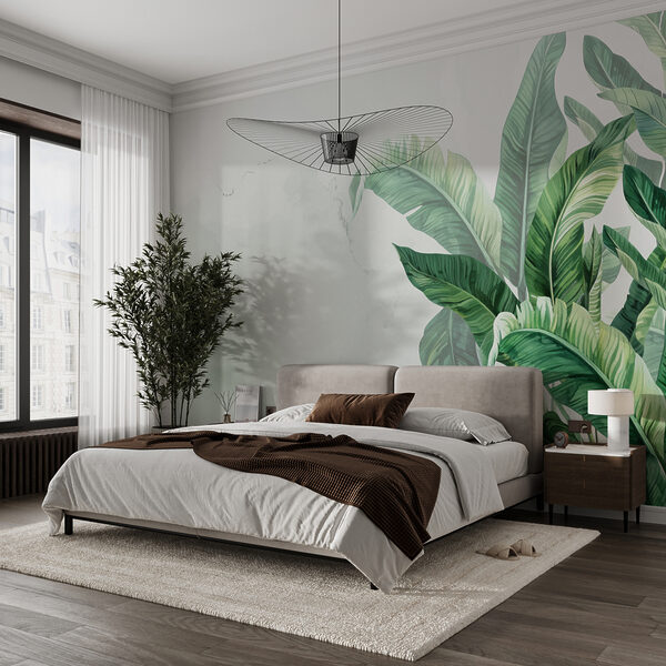 Lush Greenery in Misty Hues Wall murals Lush Greenery in Misty Hues