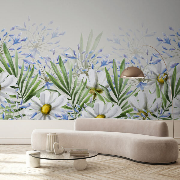 Elegant Blooms in Soft Hues Wall murals Elegant Blooms in Soft Hues