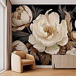 Wall murals Elegant blooms in timeless art