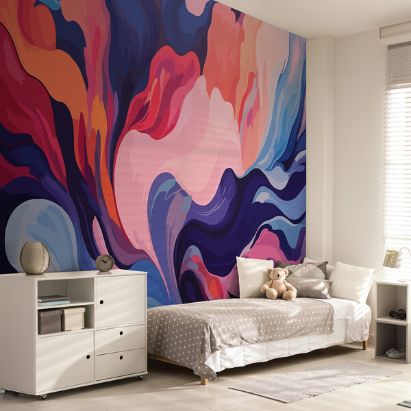 Colorful swirls of paint Wall murals Colorful swirls of paint