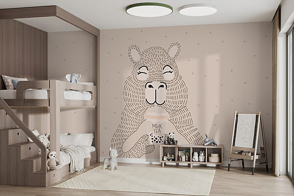 Wall mural Group of animals sitting on a branch (SKU: w03166) Wall mural Group of animals sitting on a branch (SKU: w03166)