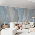 Wall murals Elegant Ribbons of Cool Hues