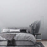 Wall murals Dock in the fog