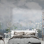 Wall murals Field of flowers and grass