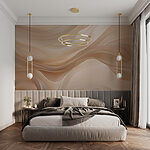 Wall murals Creamy waves of silky texture