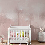 Wall murals Elegant flowers dancing in blush