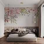Wall murals Soft blooms in gentle watercolor hues