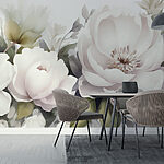 Wall murals Group of white flowers