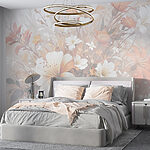 Wall murals Delicate blooms in muted tones.