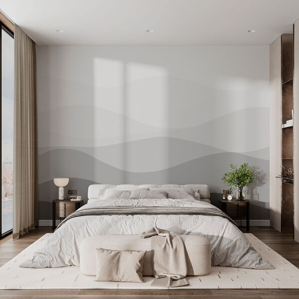 Wall mural Grey and white background