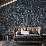 Wall murals Map of a city
