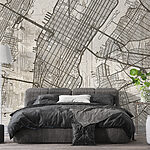 Wall murals Map of a city