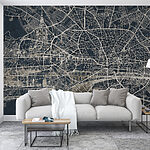 Wall murals Map of a city