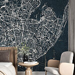 Wall murals Map of a city