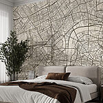 Wall murals Map of a city