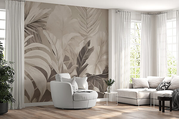 Monochrome Jungle Aesthetics Wall murals Monochrome Jungle Aesthetics