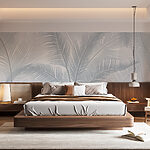 Wall murals Group of feathers on a white background
