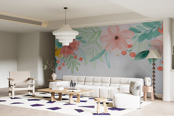 Blossoming Pastels Dance on Canvas Wall murals Blossoming Pastels Dance on Canvas