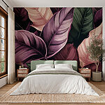 Wall murals Lush Leaves in Vivid Hues