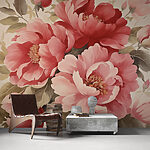 Wall murals Elegant Blooms in Soft Hues