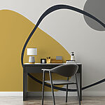 Wall murals Yellow and grey and black shapes