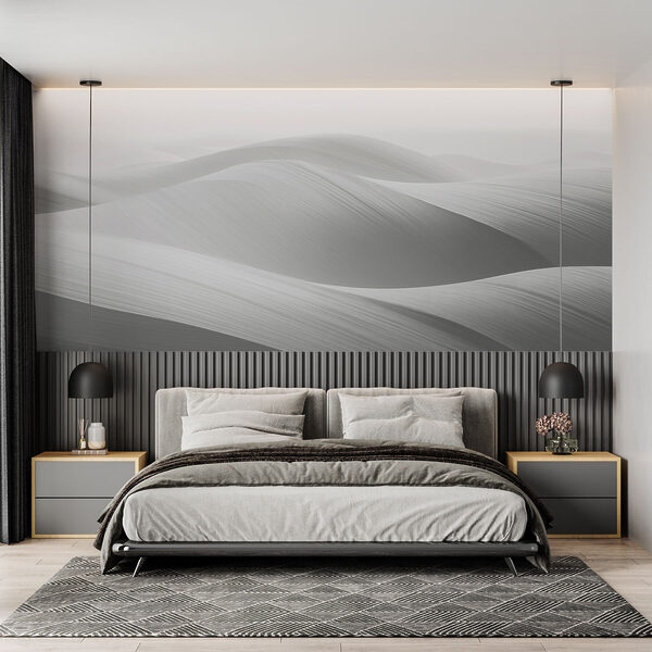 White and grey landscape Wall murals White and grey landscape