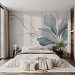Wall mural Ethereal floral watercolor artistry