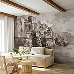 Wall murals Watercolor of a city