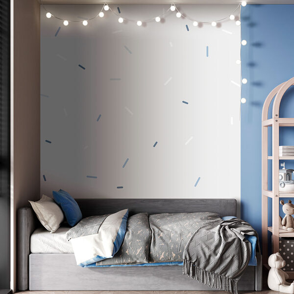 Wall mural Wall mural White background with blue and white specks (SKU: w07915)