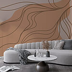 Wall murals Brown and white pattern