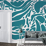 Wall murals Blue and white pattern