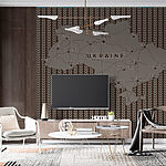 Wall murals Map of ukraine with lines and cities
