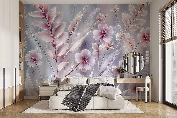 Soft Pastels in Floral Harmony Wall murals Soft Pastels in Floral Harmony