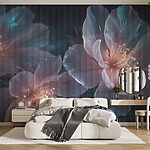 Wall murals Ethereal blooms in luminous hues.